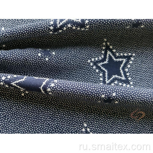 Вискозная ткань 30S со звездным принтом